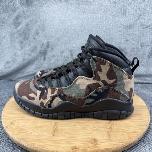 Jordan Air 10 Retro Shoes Mens Size 7.5 Woodland Brown Camo Sneakers 310805-201 - Picture 3 of 10
